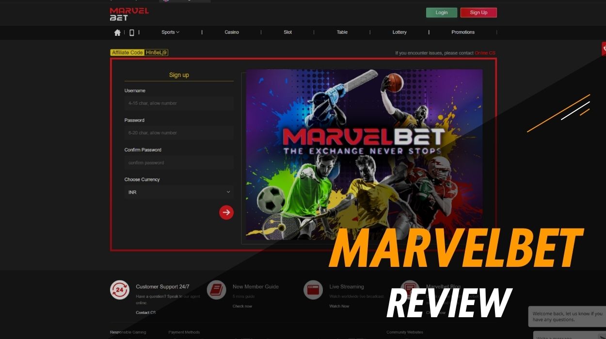 Marvelbet sports betting website Review in India